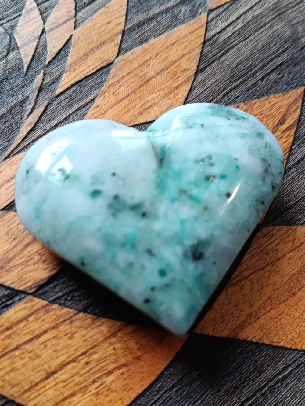 Polished Heart Phoenix Stone Crystal
